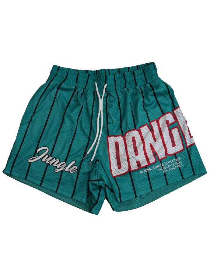 Emerald Pinstripe - Mesh Shorts – Jungle Athletics Emerald Pinstripe - Mesh Shorts – Jungle Athletics
